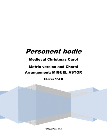 Free Sheet Music Personent Hodie