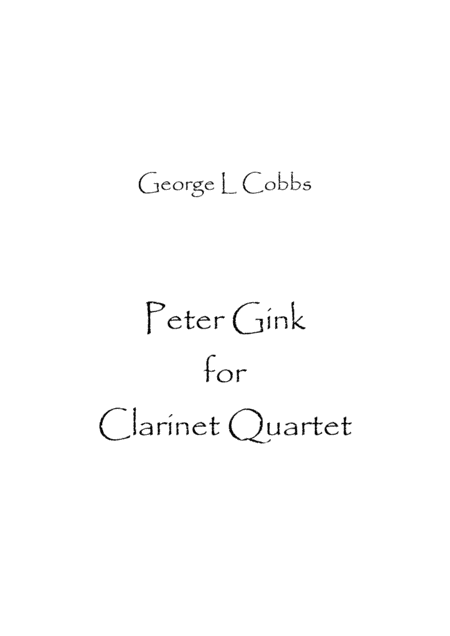 Peter Gink Sheet Music