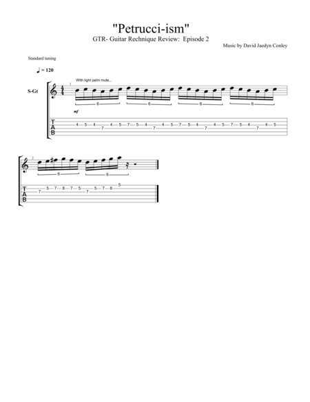 Free Sheet Music Petrucci Ism From Gtr Guitar Technique Review Episode Two