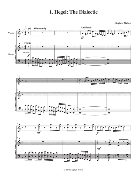 Free Sheet Music Philosophical Sketches For Violin And Piano