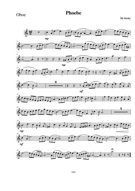 Phoebe Oboe Solo Sheet Music