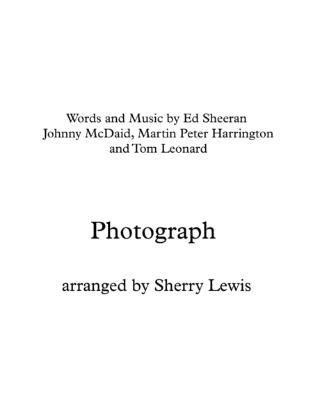 Photograph String Duo For String Duo Sheet Music