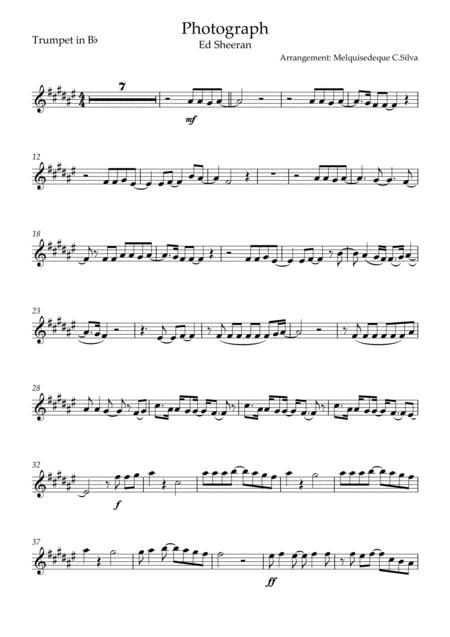 Free Sheet Music Photograph Trumpet