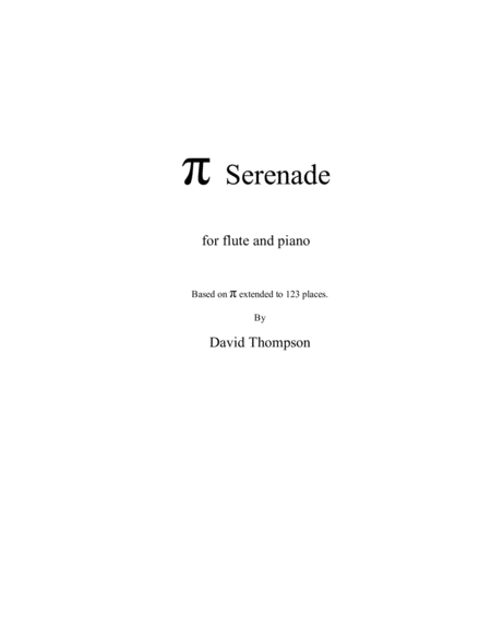 Pi Serenade Sheet Music