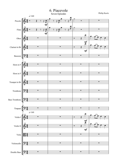 Free Sheet Music Piacevole No 6 From Seven Episodes For Orchestra