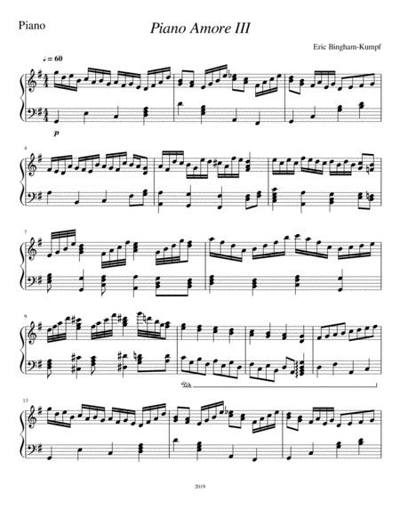 Piano Amore Iii Sheet Music