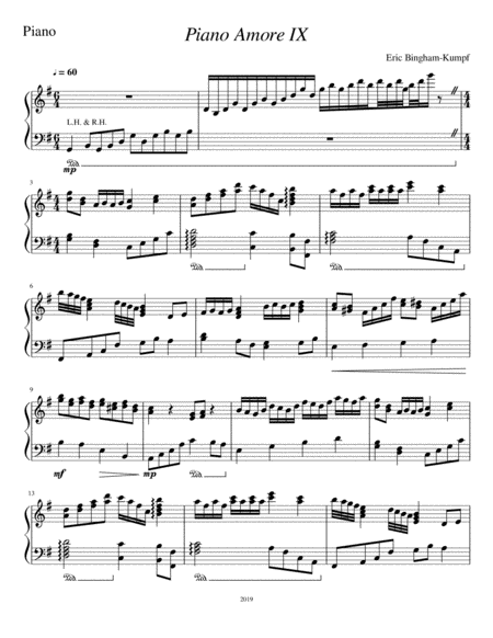 Piano Amore Ix Sheet Music