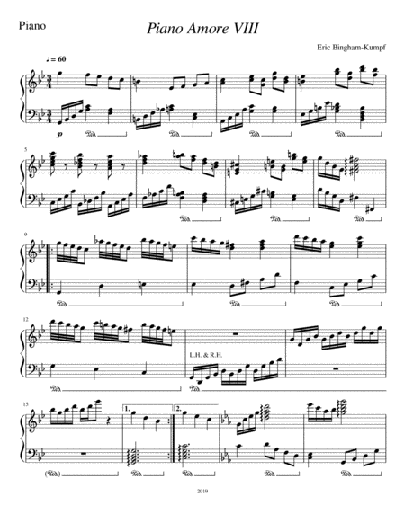 Piano Amore Viii Sheet Music