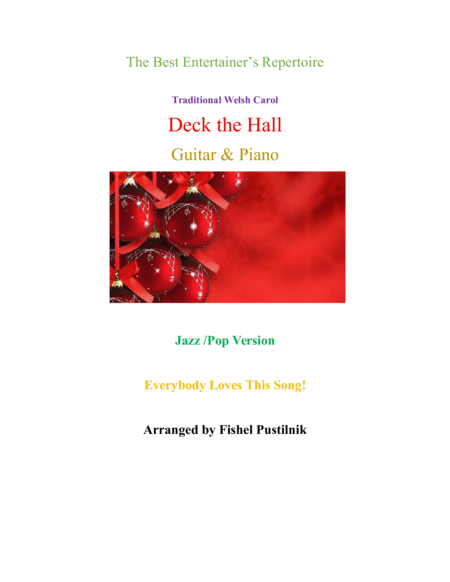 Free Sheet Music Piano Background For Deck The Hall Guitar And Piano