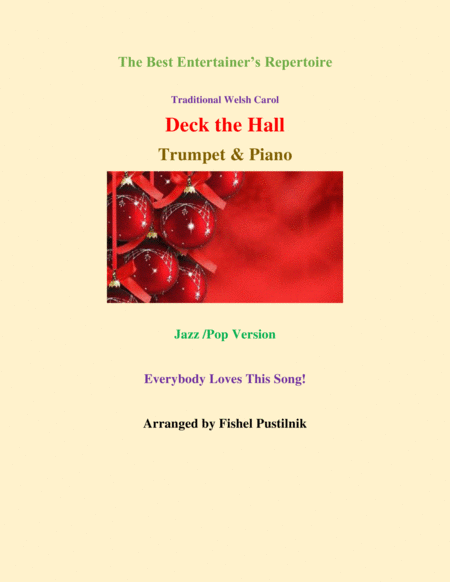 Piano Background For Deck The Hall Trumpet And Piano Sheet Music