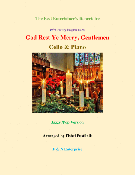 Free Sheet Music Piano Background For God Rest Ye Merry Gentlemen Cello And Piano
