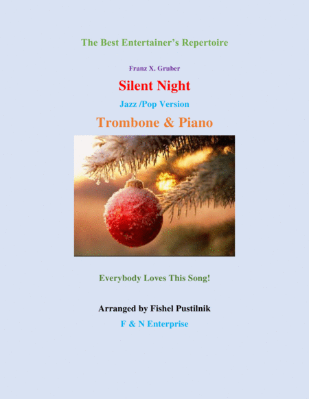 Piano Background For Silent Night Trombone And Piano Sheet Music