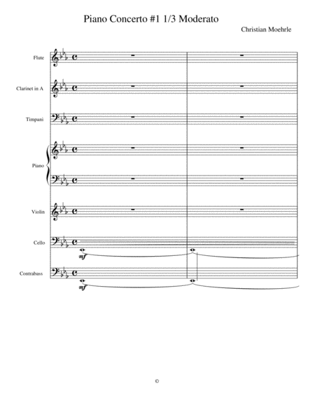 Free Sheet Music Piano Concerto 1 In E Flat Minor Op 1 Movement 1 Moderato