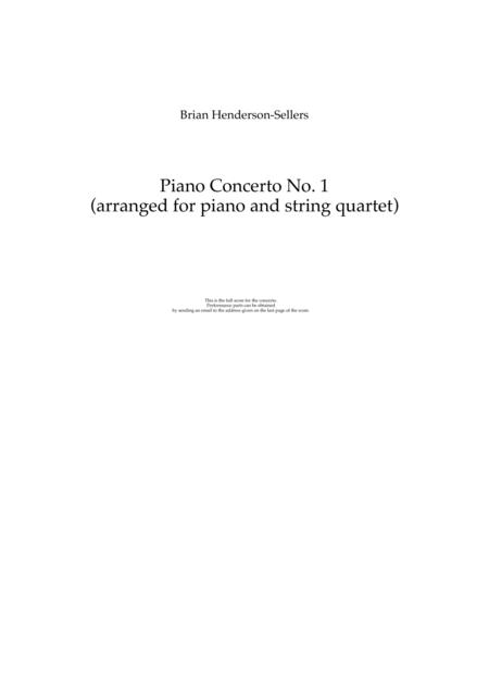 Piano Concerto No 1 Arranged For Piano Quintet Sheet Music