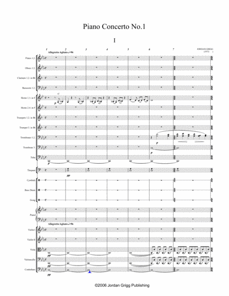Free Sheet Music Piano Concerto No 1 Score And Parts Including Cadenza