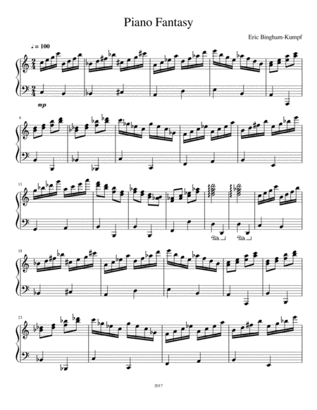 Piano Fantasy Sheet Music