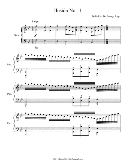 Free Sheet Music Piano Ilusion No 11