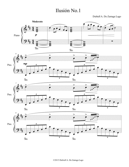 Piano Ilusion No 1 Sheet Music