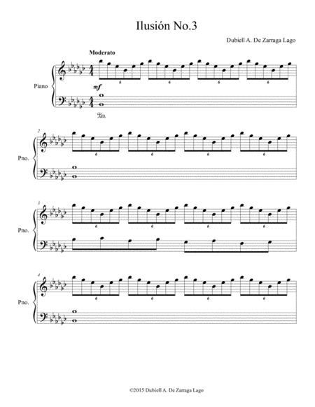 Free Sheet Music Piano Ilusion No 3