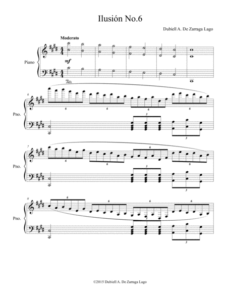 Free Sheet Music Piano Ilusion No 6