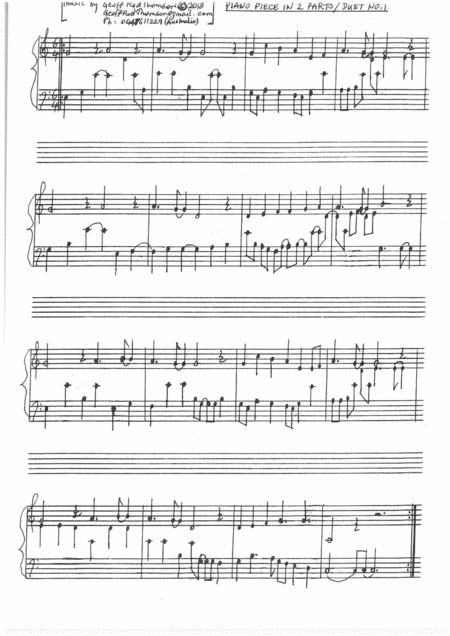 Free Sheet Music Piano In 2 Parts