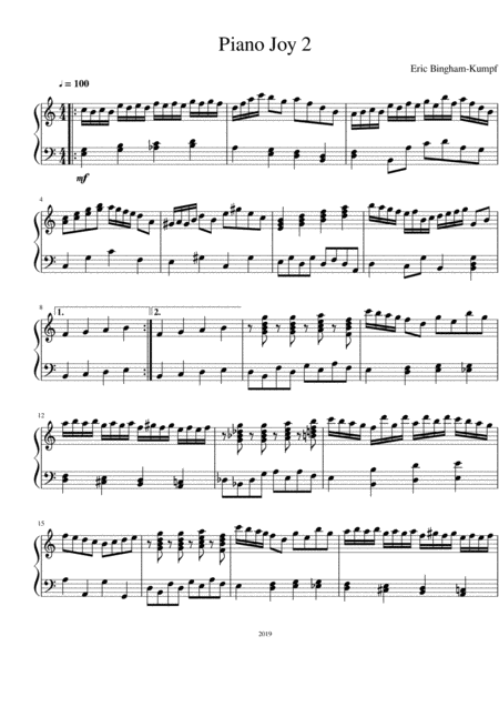 Free Sheet Music Piano Joy 2