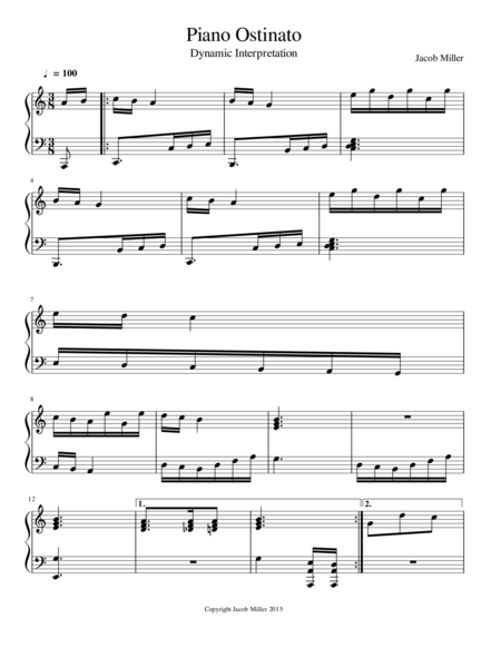 Piano Ostinato Sheet Music