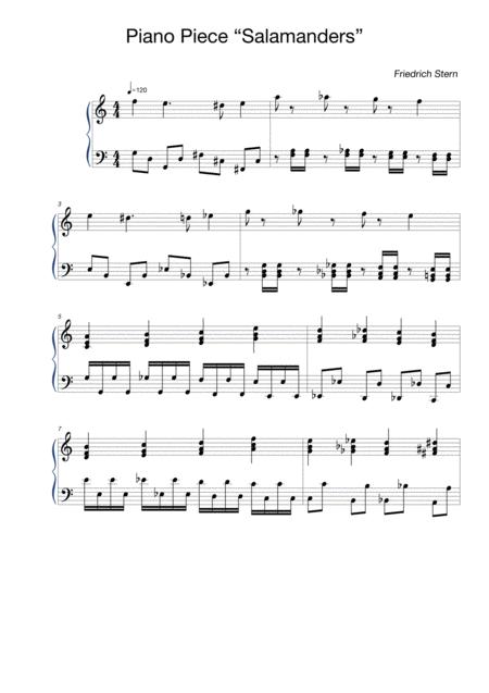 Piano Piece Salamanders Sheet Music