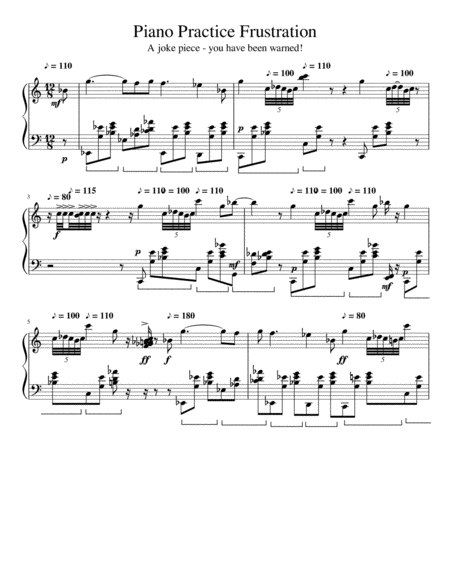 Free Sheet Music Piano Practice Frustration