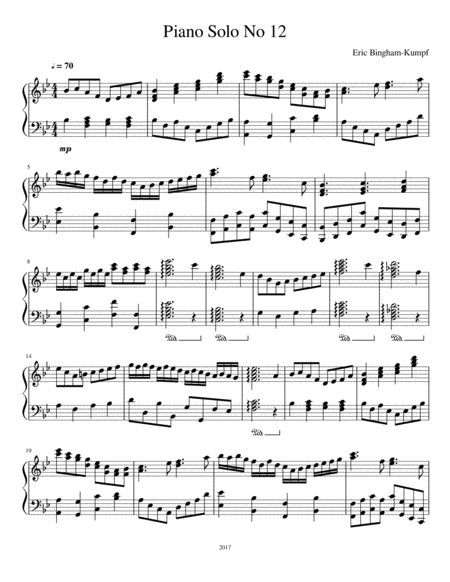 Free Sheet Music Piano Solo No 12