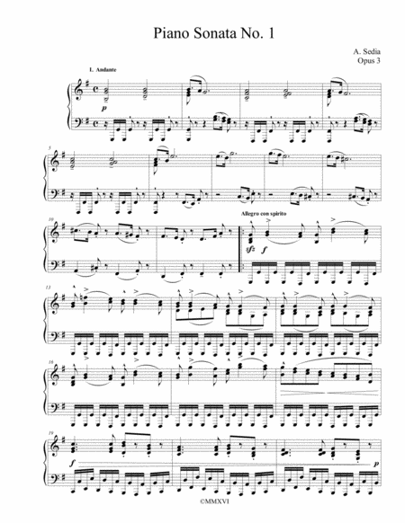 Free Sheet Music Piano Sonata No 1 In G Opus 3