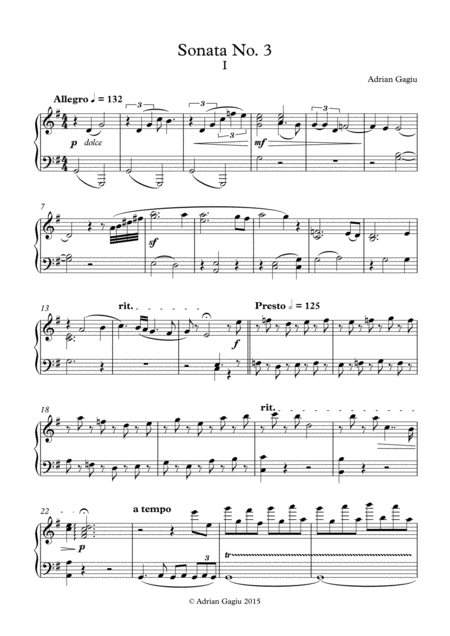 Free Sheet Music Piano Sonata No 3 Op 54