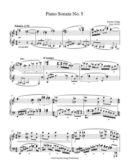 Piano Sonata No 5 Sheet Music