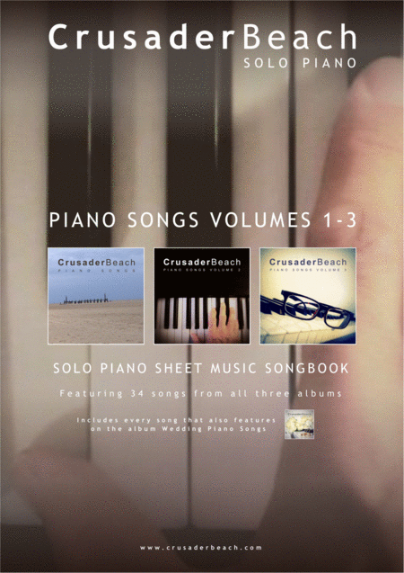 Piano Songs Volumes 1 3 Crusaderbeach Piano Solo Songbook Sheet Music