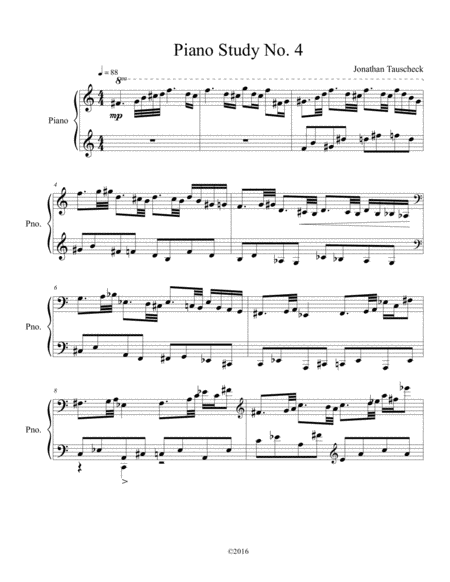 Free Sheet Music Piano Study No 4