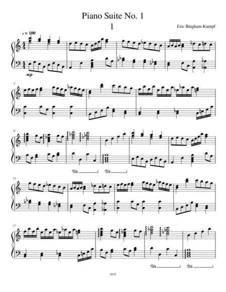 Piano Suite No 1 Sheet Music