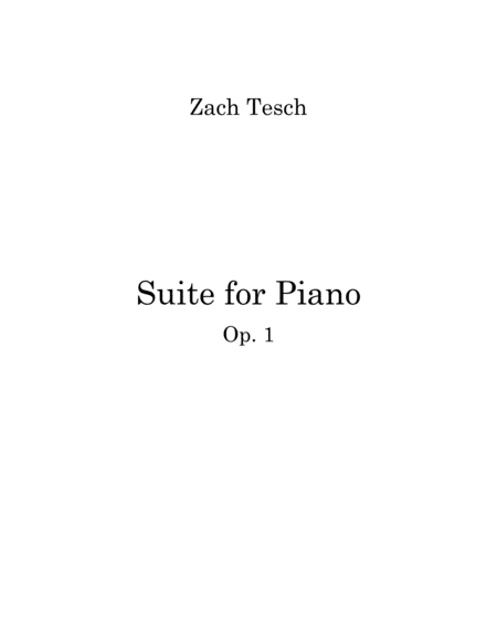Free Sheet Music Piano Suite Op 1