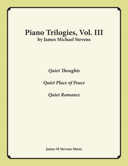 Piano Trilogies Vol Iii Peace Sheet Music