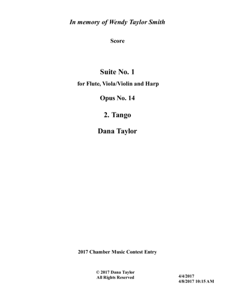 Piano Trio 2000 Score And Parts Sheet Music