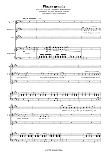 Piazza Grande Sheet Music