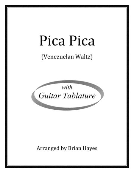 Pica Pica Venezuelan Waltz For Solo Guitar With Tablature Sheet Music