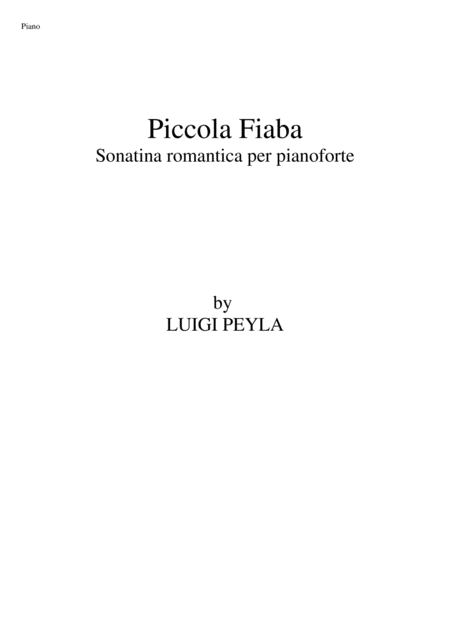 Piccola Fiaba Sheet Music