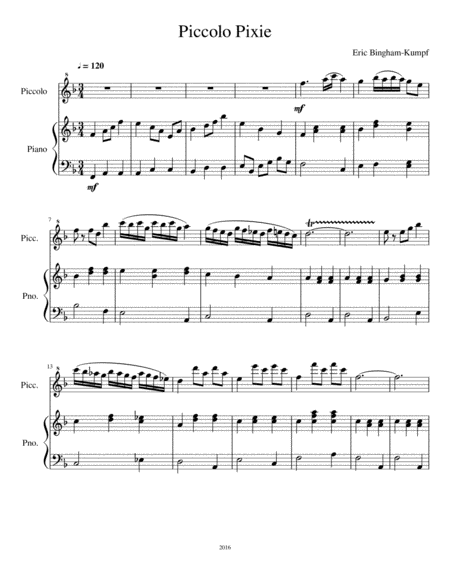 Piccolo Pixie Sheet Music