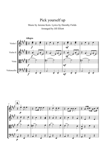 Free Sheet Music Pick Yourself Up