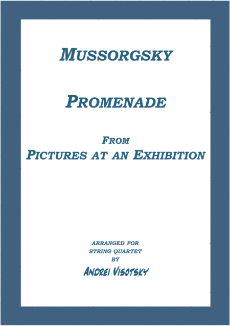 Pictures At An Exhibition Promenade Sheet Music