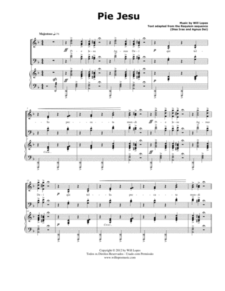 Pie Jesu Satb With Optional Orchestration Sheet Music