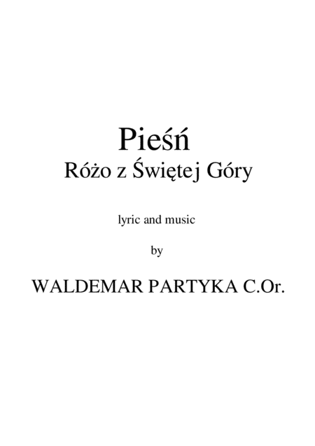 Free Sheet Music Pie R O Z Wi Tej Gry