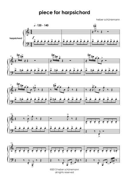 Piece For Harpsichord Sheet Music