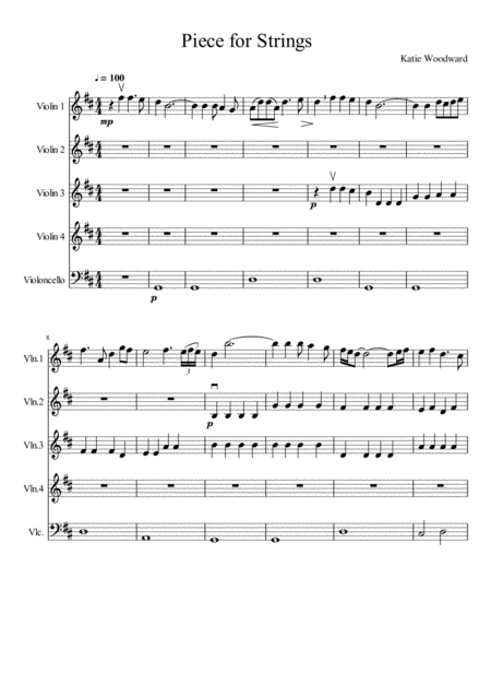 Piece For Strings Sheet Music