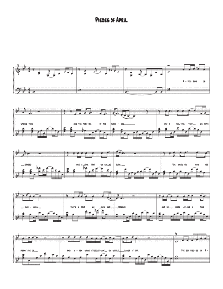 Pieces Of April Sheet Music